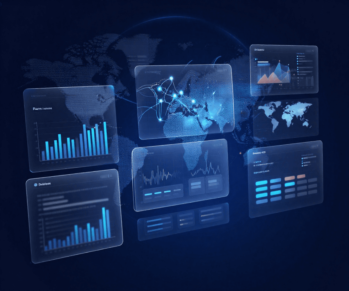 Research impact mosaic with reports, resources and market signals