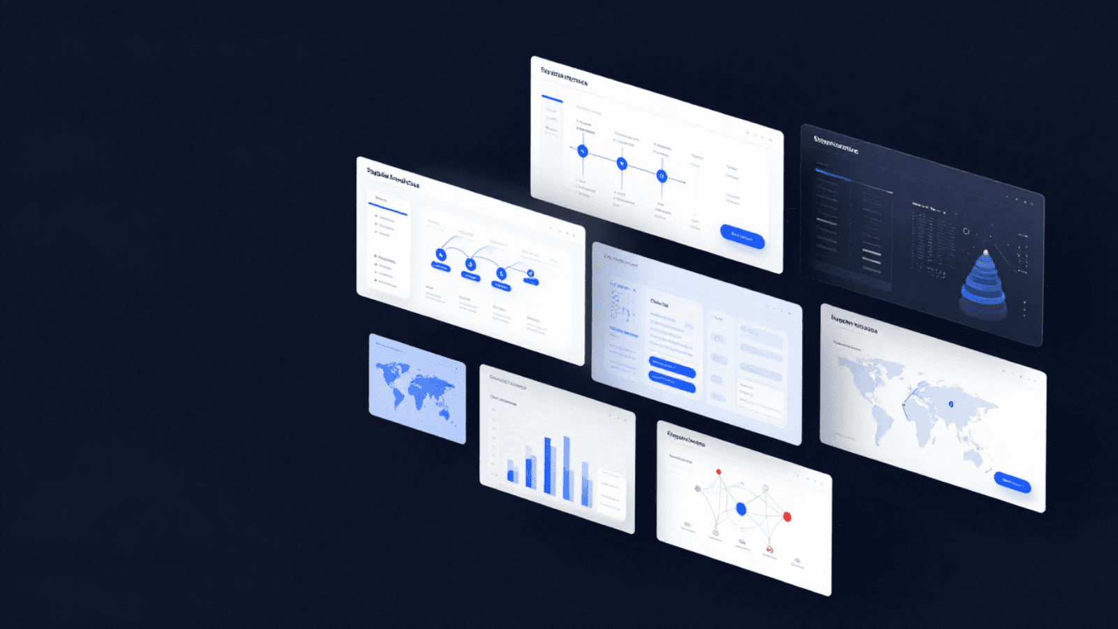 Services hero with research service clusters and evidence workflow panels
