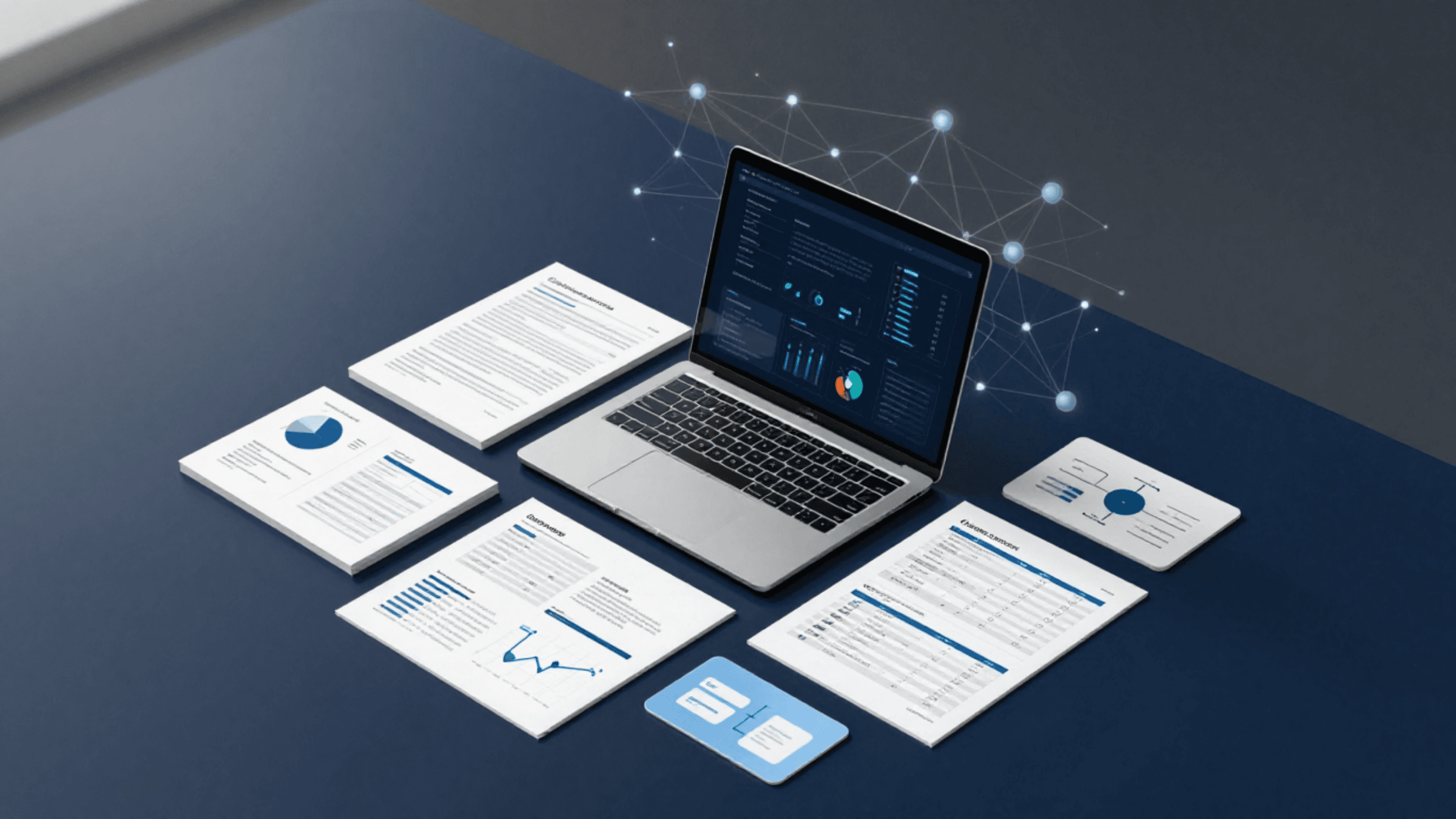 AI governance research workspace with data, risk and decision-support materials.